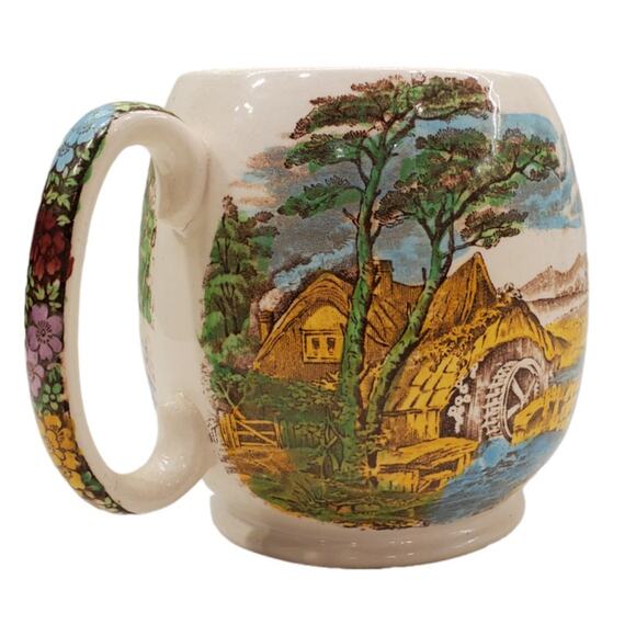 Sadler The Old Mill Made in England Pottery 1940s Milk Pitcher Jug Vintage - Picture 1 of 15